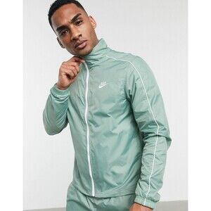 Nike Vintage Rare Slayer Track Suit Jacket Windbreaker Green Nylon Shiny Glanz L